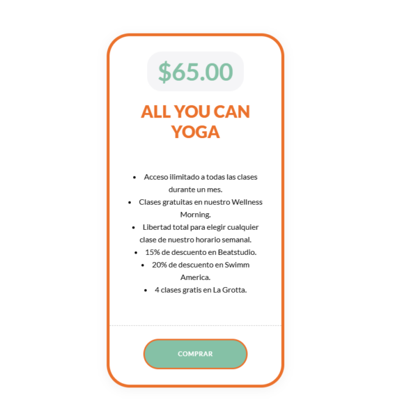 All you can yoga - Mensual